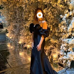 Jovani - Elegant black Off-Shoulder Evening Gown